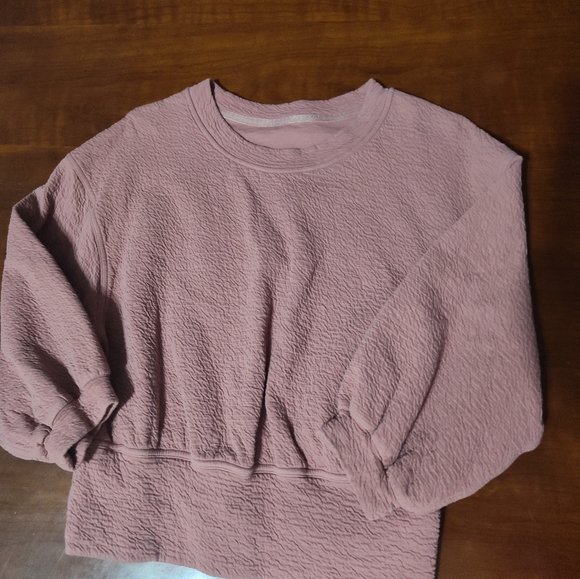 Lululemon Textured Crewneck Pullover spiced chai sz 4 guc - Picture 4 of 4